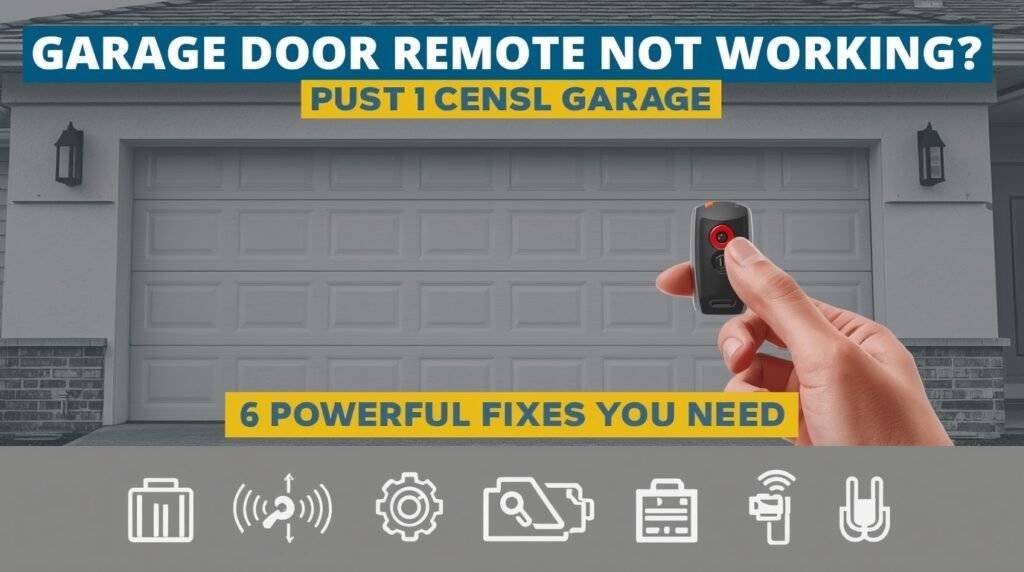 Hand holding a garage door remote control for easy and secure operation.
