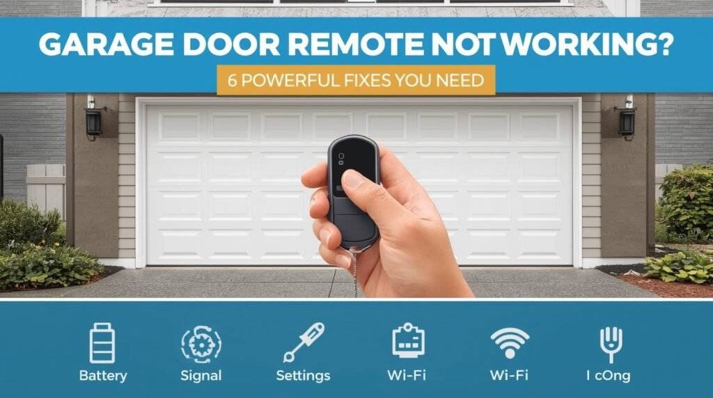 Modern garage door remote control for convenient and secure access.