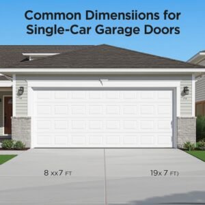 Technician measuring the size of a garage door for correct installation.