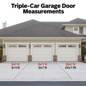 Technician checking garage door size for accurate fitting and installation.