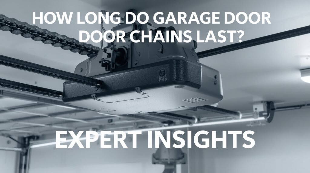 "Close-up of a garage door chain illustrating its durability and long-lasting performance"