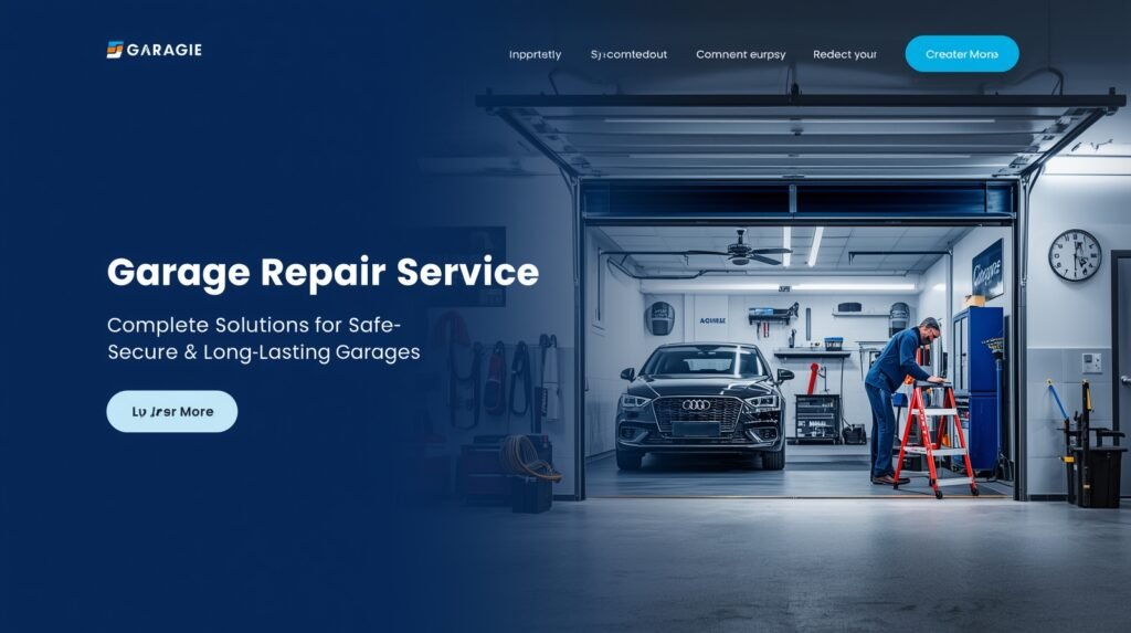 Professional technician providing complete garage repair services to ensure safe, secure, and long-lasting garage performance in all weather conditions.
